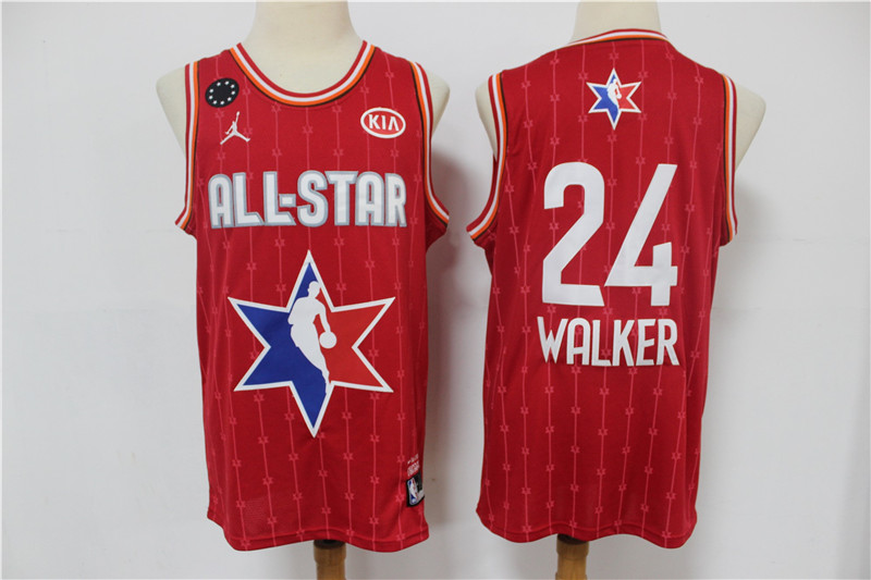 2020 Men's Boston Celtics #24 Kemba Walker Red Jordan Brand All-Star Game Swingman Stitched NBA Jers