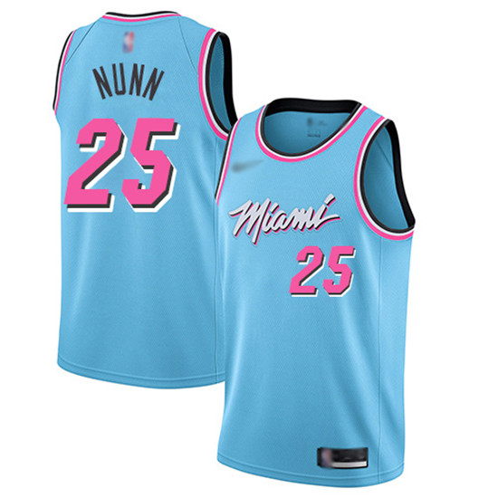 2020 Men's Miami Heat #25 Kendrick Nunn Blue Basketball Swingman City Edition 2019-20 Jersey