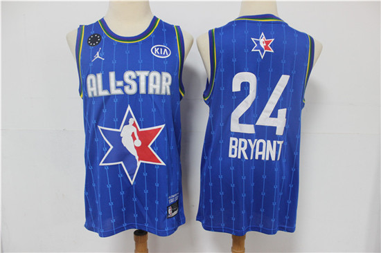 2020 Men's Los Angeles Lakers #24 Kobe Bryant Blue Jordan Brand All-Star Game Swingman Stitched NBA