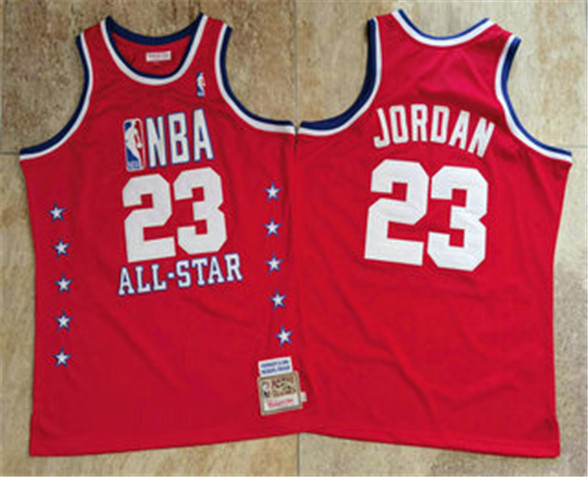 2020 NBA 1989 All-Star #23 Michael Jordan Red Hardwood Classics Soul AU Throwback Jersey