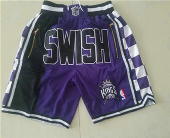 2020 Sacramento Kings 1994-95 Black Just Don Shorts Swingman Shorts