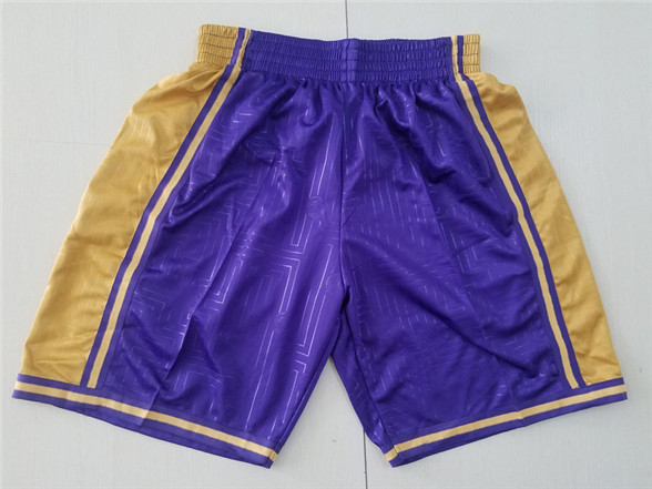 2020 Los Angeles Lakers 2018-19 Purple Hardwood Classics Soul Swingman Throwback Shorts