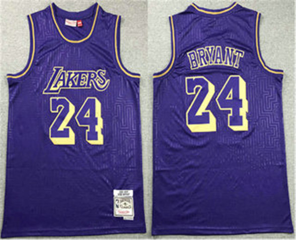 2020 Los Angeles Lakers #24 Kobe Bryant 1996-97 Purple Hardwood Classics Soul Swingman Throwback Jer