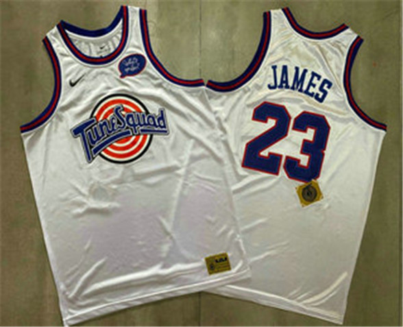 2020 The Movie Space Jam #23 LeBron James White Soul AU Basketball Jersey