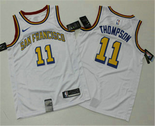 2020 Golden State Warriors #11 Klay Thompson White 2019 Nike Swingman Printed NBA Jersey