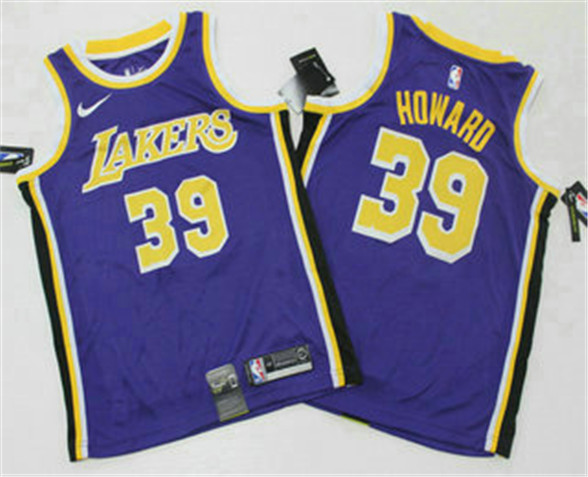2020 Los Angeles Lakers #39 Dwight Howard Purple 2019 Nike Swingman Printed NBA Jersey