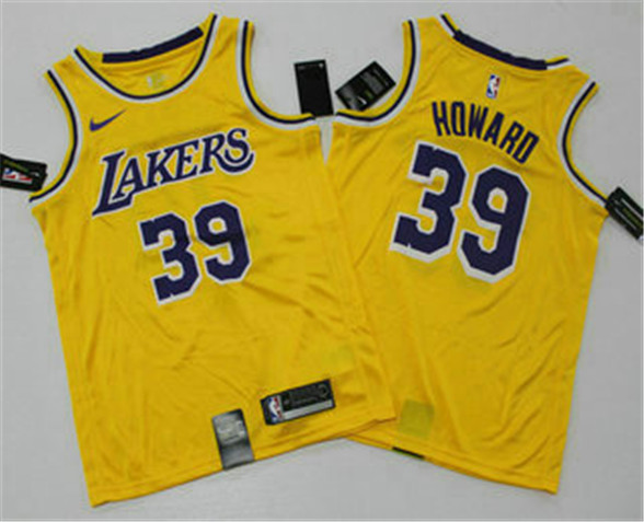 2020 Los Angeles Lakers #39 Dwight Howard Yellow 2019 Nike Swingman Printed NBA Jersey