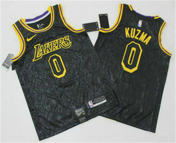 2020 Los Angeles Lakers #0 Kyle Kuzma Black 2019 Nike Swingman Printed NBA Jersey