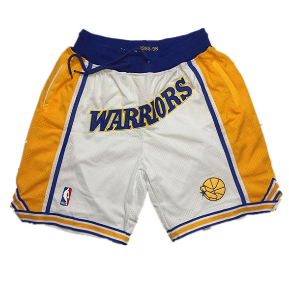 2020 Golden State Warriors 1995-96 White Just Don Shorts Swingman Shorts