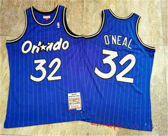 2020 Orlando Magic #32 Shaquille O'neal 1994-95 Blue Hardwood Classics Soul AU Throwback Jersey
