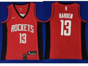 2020 Rockets #13 James Harden Red Basketball Swingman Limited Edition Jersey