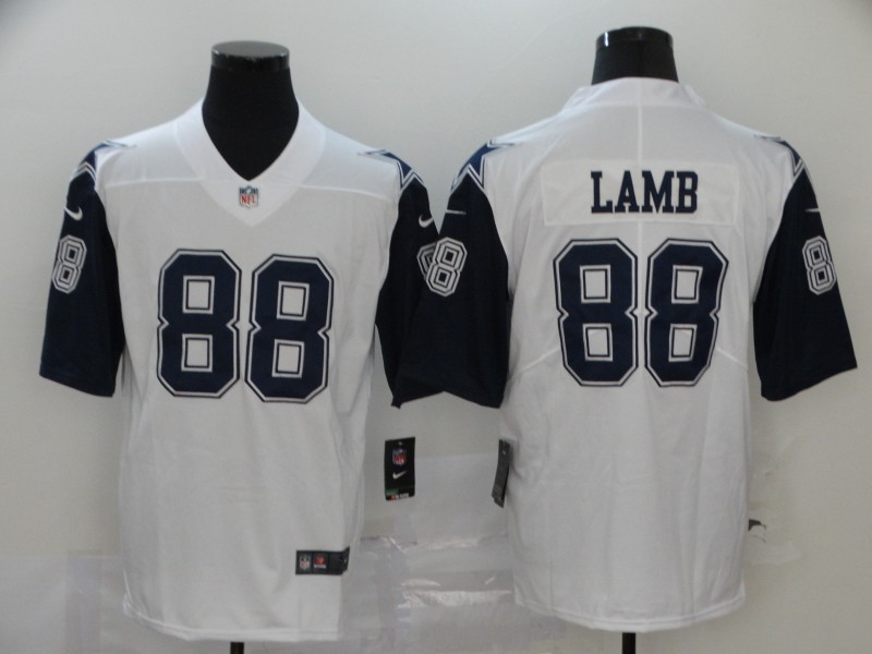 2020 Dallas Cowboys #88 CeeDee Lamb White Color Rush Stitched NFL Limited Jersey