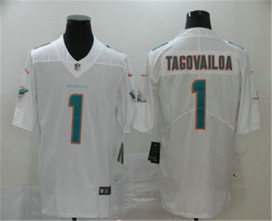 2020 Miami Dolphins #1 Tua Tagovailoa White Vapor Untouchable Stitched NFL Limited Jersey