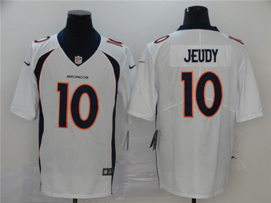 2020 Denver Broncos #10 Jerry Jeudy White Vapor Untouchable Stitched NFL Limited Jersey