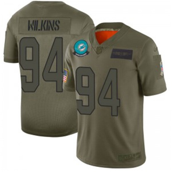 2020 Miami Dolphins #94 Christian Wilkins Limited Camo 2019 Salute to Service Jersey