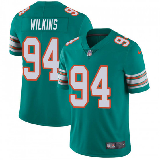 2020 Miami Dolphins #94 Christian Wilkins Limited Aqua Alternate Vapor Untouchable Jersey