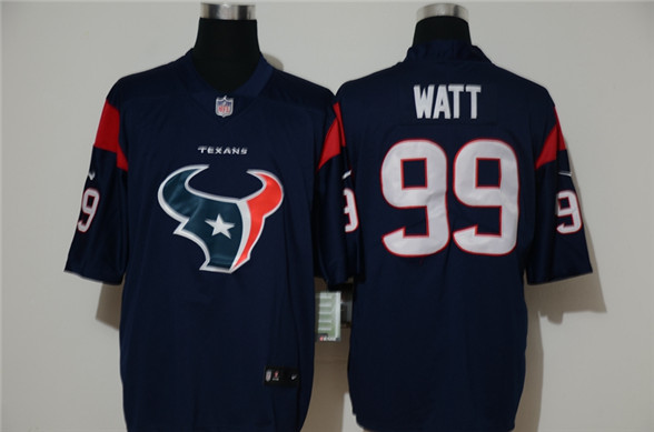 2020 Houston Texans #99 J.J. Watt Nav Blue NEW Team Logo Vapor Untouchable Stitched NFL Nike Limited