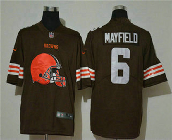 2020 Cleveland Browns #6 Baker Mayfield Brown 2020 Big Logo Vapor Untouchable Stitched NFL Fashion L