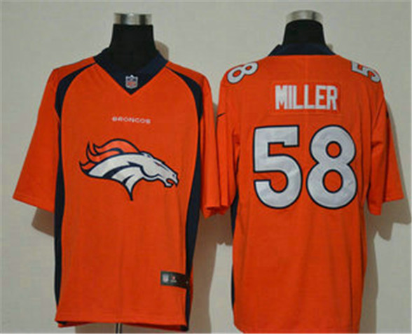 2020 Denver Broncos #58 Von Miller Orange 2020 Big Logo Vapor Untouchable Stitched NFL Fashion Limit