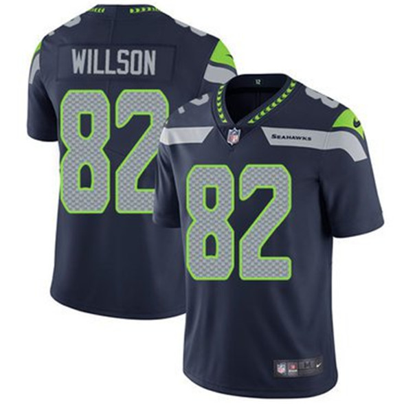 2020 Seattle Seahawks #82 Luke Willson Steel Blue Stitched Vapor Untouchable Limited Jersey