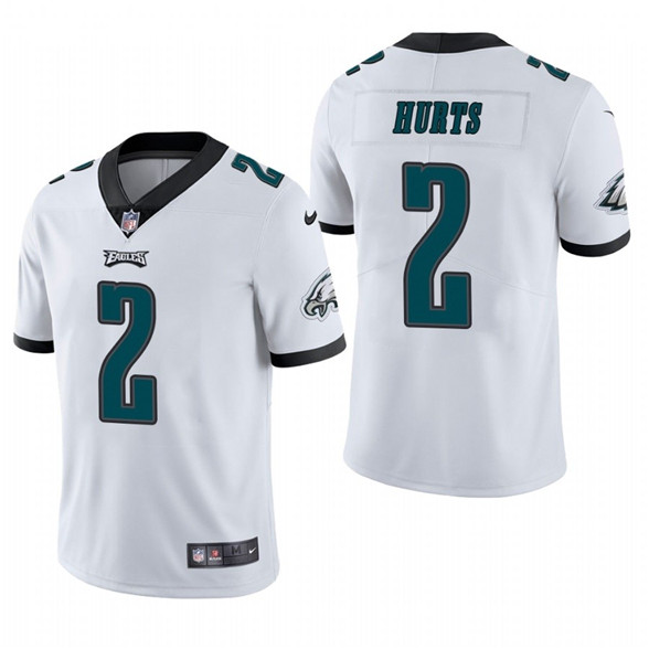 2020 Eagles #2 Jalen Hurts White 2020 NFL Draft First Round Pick Vapor Untouchable Limited Jersey