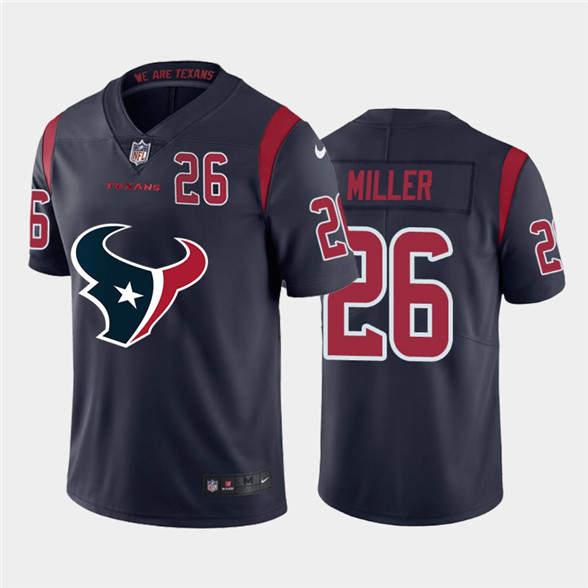 2020 Texans #26 Lamar Miller Navy Team Big Logo Number Color Rush Limited Jersey