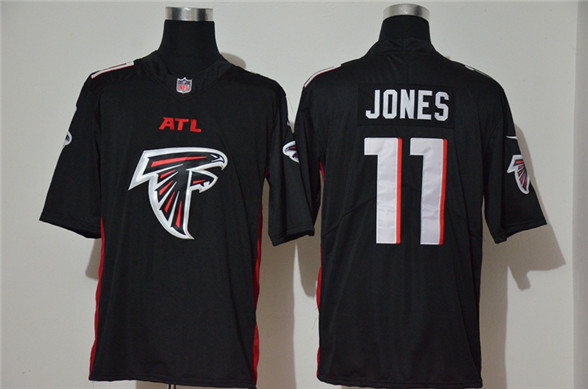2020 Nike Atlanta Falcons #11 Julio Jones Black Team Big Logo Vapor Untouchable Limited Jersey