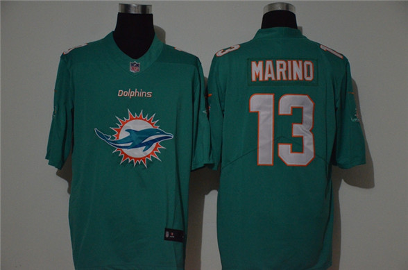 2020 Miami Dolphins #13 Dan Marino Green Big Logo Vapor Untouchable Stitched NFL Nike Fashion Limite