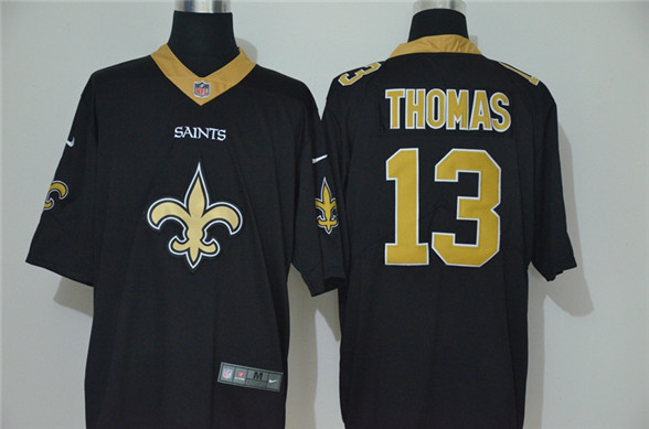 2020 New Orleans Saints #13 Michael Thomas Black Big Logo Vapor Untouchable Stitched NFL Nike Fashio