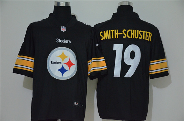 2020 Pittsburgh Steelers #19 JuJu Smith-Schuster Black Big Logo Vapor Untouchable Stitched NFL Nike