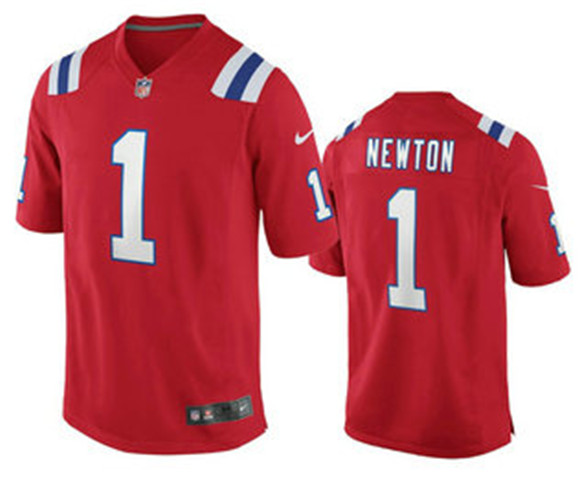 2020 New England Patriots #1 Cam Newton Red NEW Vapor Untouchable Stitched NFL Nike Limited Jersey