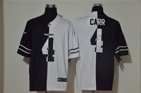 2020 Las Vegas Raiders #4 Derek Carr Black White Peaceful Coexisting Vapor Untouchable Stitched NFL