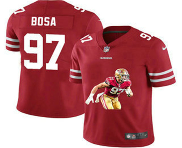 2020 San Francisco 49ers #97 Nick Bosa Red Player Portrait Edition Vapor Untouchable Stitched NFL Ni