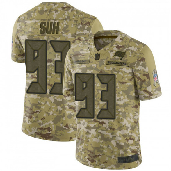 2020 Nike Tampa Bay Buccaneers #93 Ndamukong Suh Limited 2018 Salute to Service Camo Jersey