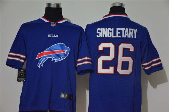 2020 Buffalo Bills #26 Devin Singletary Royal Blue Big Logo Vapor Untouchable Stitched NFL Nike Fash