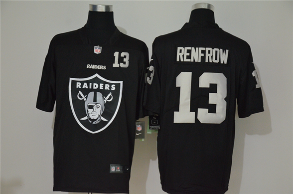 2020 Las Vegas Raiders #13 Hunter Renfrow Black Big Logo Number Vapor Untouchable Stitched NFL Nike