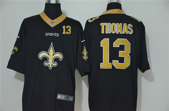 2020 New Orleans Saints #13 Michael Thomas Black Big Logo Number Vapor Untouchable Stitched NFL Nike