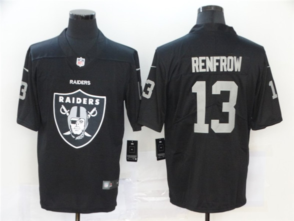 2020 Las Vegas Raiders #13 Hunter Renfrow Black Big Logo Vapor Untouchable Stitched NFL Nike Fashion