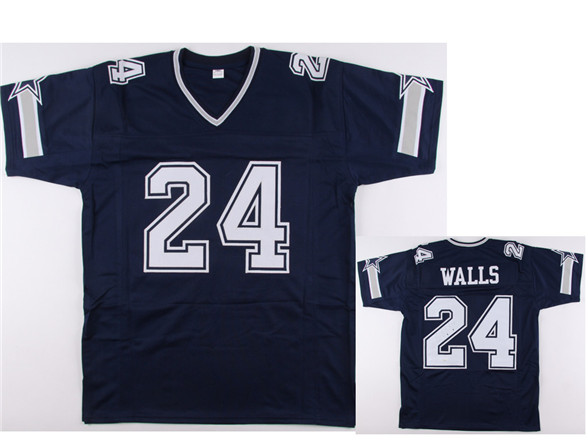 2020 Dallas Cowboys #24 Everson Walls Navy blue jersey