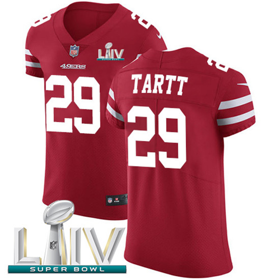 2020 Nike 49ers #29 Jaquiski Tartt Red Super Bowl LIV Team Color Men's Stitched NFL Vapor Untouchabl