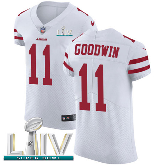 2020 Nike 49ers #11 Marquise Goodwin White Super Bowl LIV Men's Stitched NFL Vapor Untouchable Elite