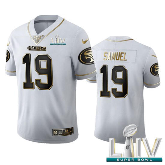 2020 San Francisco 49ers #19 Deebo Samuel Men's Nike White Golden Super Bowl LIV Edition Vapor Limit