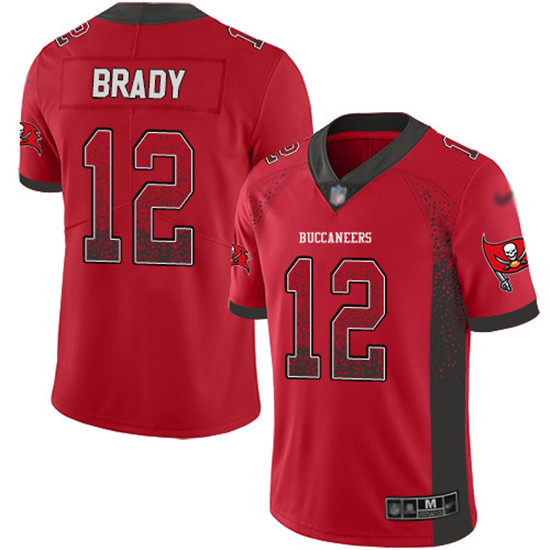 2020 Nike Buccaneers #12 Tom Brady Red Team Color Men's Stitched NFL Limited Rush Drift Fashion Jers