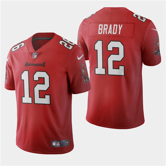 2020 Tampa Bay Buccaneers #12 Tom Brady Red Men's Nike Vapor Limited NFL Jersey