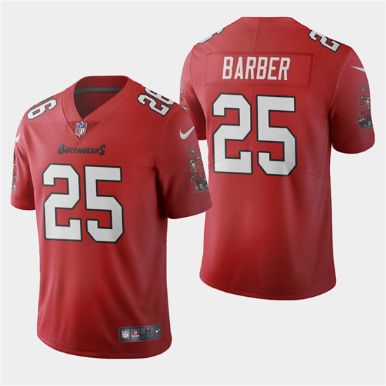 2020 Tampa Bay Buccaneers #25 Peyton Barber Red Men's Nike Vapor Limited NFL Jersey