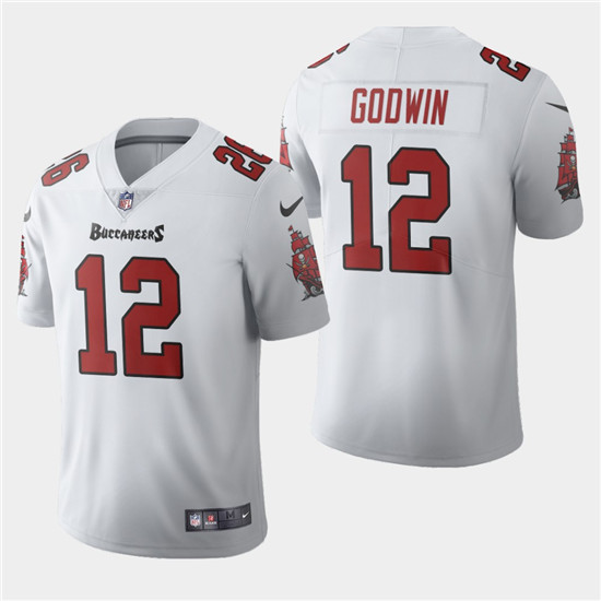 2020 Tampa Bay Buccaneers #12 Chris Godwin White Men's Nike Vapor Limited NFL Jersey