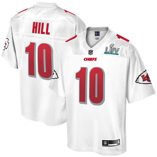 2020 Men's Kansas City Chiefs #10 Tyreek Hill NFL Pro Line White Super Bowl LIV Champions Jersey