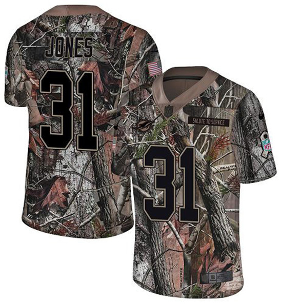 2020 Nike Dolphins #31 Byron Jones Camo Men's Stitched NFL Limited Rush Realtree Jersey