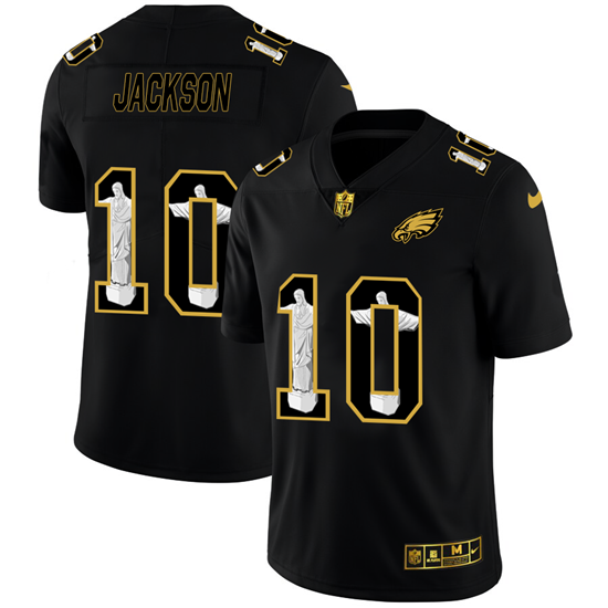 2020 Philadelphia Eagles #10 Desean Jackson Men's Nike Carbon Black Vapor Cristo Redentor Limited NF