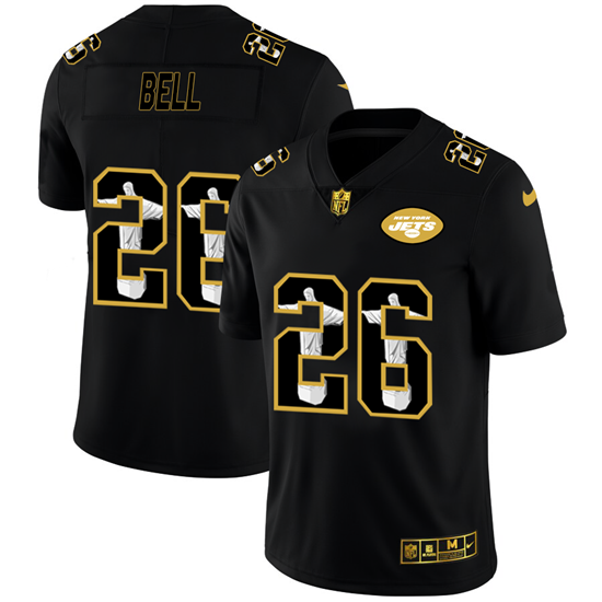 2020 New York Jets #26 Le'Veon Bell Men's Nike Carbon Black Vapor Cristo Redentor Limited NFL Jersey